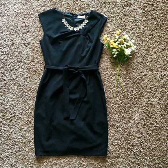 Calvin Klein Dresses & Skirts - NWOT Calvin Klein Belted Asymmetrical Sheath Dress